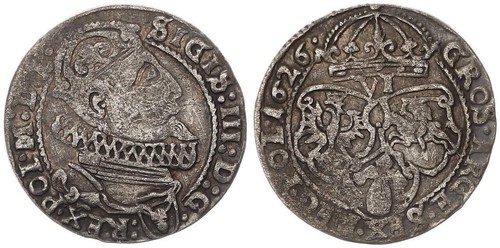 Polen gröscher 1626 - polen, 6